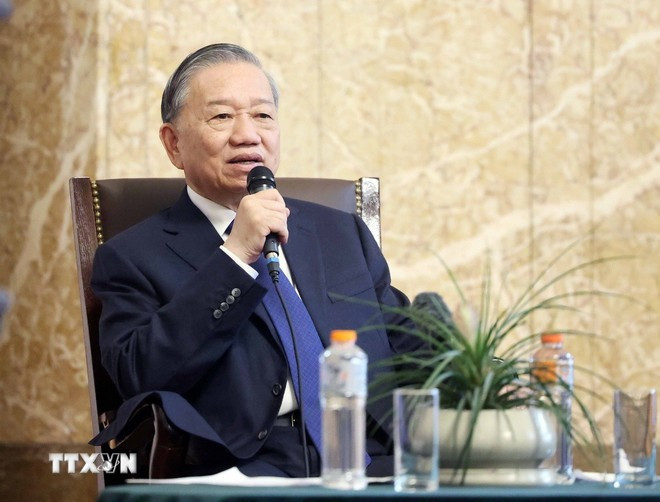 Tổng Bí thư Tô Lâm phát biểu chính sách tại Đại học Sofia. (Ảnh: Thống Nhất/TTXVN) Tổng Bí thư Tô Lâm phát biểu chính sách tại Đại học Sofia. (Ảnh: Thống Nhất/TTXVN)