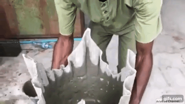 Nhúng chiếc khăn cũ vào hỗn hợp xi măng lỏng rồi phơi khô, thành quả thu được khiến ai cũng muốn bắt chước ảnh 5