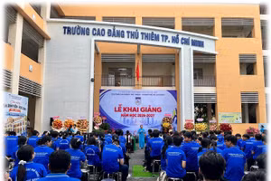 Lễ khai giảng năm học 2026-2027 Trường Cao đẳng Thủ Thiêm TPHCM. Ảnh: Website nhà trường.