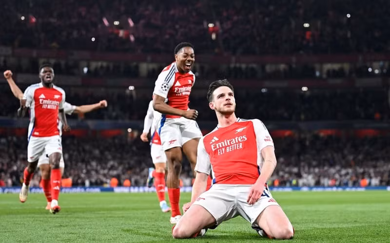 Tiền vệ Declan Rice (Arsenal) đạt điểm trung bình 7,48 – cao nhất trong tất cả cầu thủ của hai đội. tien-ve-7.jpg