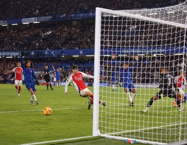 Kai Havertz bỏ lỡ một cơ hội ghi bàn vào phút cuối. 10.jpg
