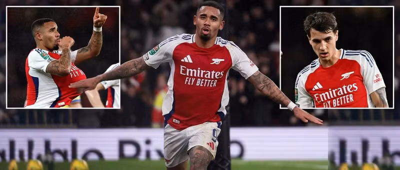 Gabriel Jesus cuối cùng giải cơn khát bàn thắng của mình, bởi trước trận tứ kết này, ngôi sao người Brazil mới chỉ ghi 1 bàn trong cả mùa giải và chỉ có 2 bàn cho Arsenal trong cả năm 2024. 1.jpg