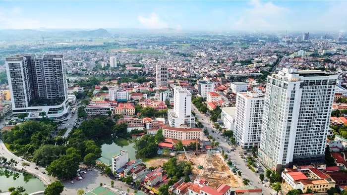 Một góc đô thị trung tâm phường Bắc Giang (tỉnh Bắc Ninh).