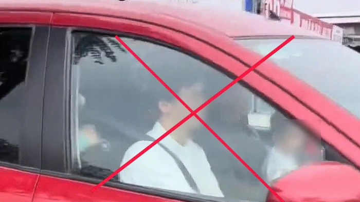 Hình ảnh người dân ghi lại sáng 22/2 trên đường Vũ Đức Thận.