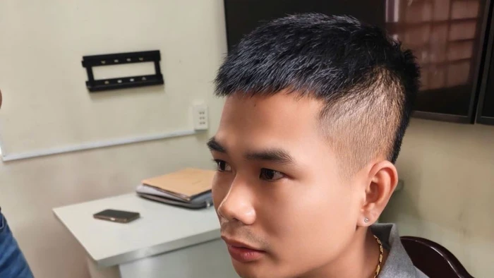 Đỗ Văn Hưng tại Cơ quan Công an. Ảnh Công an tỉnh Hưng Yên.