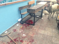 Máu thấm đỏ trường học Liên Hợp Quốc ở Gaza ảnh 9