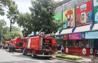 Cháy tại siêu thị Co.opmart, hàng trăm khách náo loạn ảnh 2 cháy, siêu thị, bảo vệ, thiệt hại, CSPCCC