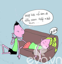 Chết cười khi vợ đòi xem bóng đá cùng chồng - 6