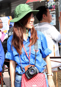 Đáng yêu nữ sinh tình nguyện Ngoại thương ảnh 6