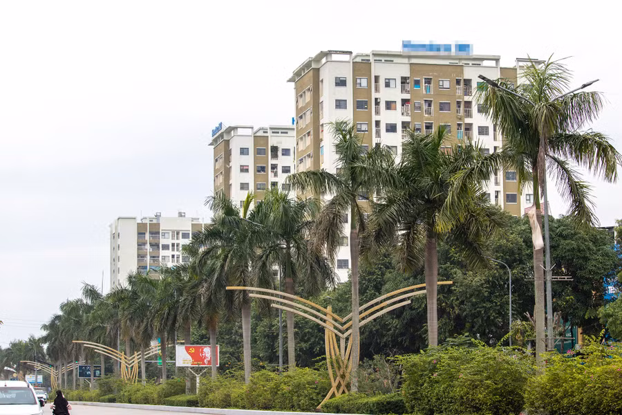 Dự án chung cư trên đại lộ Lê Nin, TP Vinh. (Ảnh: Phạm Tâm)