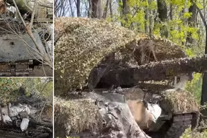 Tăng T-80BV sống sót sau 30 loạt đạn pháo và 25 lần FPV đánh trúng