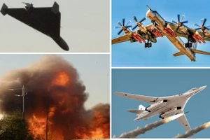 13 máy bay ném bom, 3 chiến hạm Nga sẵn sàng khai hỏa