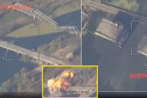 FAB-3000 đánh sập cầu, chia cắt Sloviansk và Krasny Liman