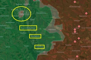 Trên bản đồ chiến sự của DeepState ngày 29/01/2026, quân Nga vẫn chưa chiếm được Kupiansk-Vuzloyi, cũng không thể hiện đang có giao tranh ở Kivsharivka và Hlushkivka