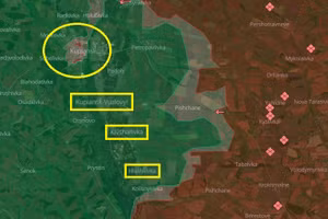 Trên bản đồ chiến sự của DeepState ngày 29/01/2026, quân Nga vẫn chưa chiếm được Kupiansk-Vuzloyi, cũng không thể hiện đang có giao tranh ở Kivsharivka và Hlushkivka
