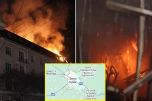 Đòn đánh kép của Nga vào khách sạn lính đánh thuê Ukraine ở Sumy