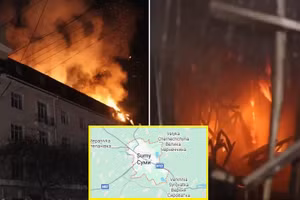 Đòn đánh kép của Nga vào khách sạn lính đánh thuê Ukraine ở Sumy