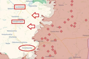 Quân Nga còn cách 2 thành phố Sloviansk và Kramatorsk bao xa?