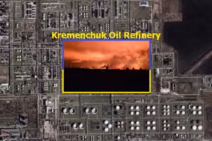 Tên lửa Nga thắp sáng nhà máy lọc dầu Kremenchug