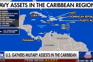 Hạm đội Mỹ dàn trận Caribe, hàng trăm quả Tomahawk sẵn sàng phóng vào Venezuela