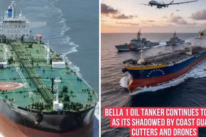 13 máy bay chở đặc nhiệm Mỹ chặn bắt tàu dầu Nga