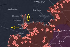 Không tiến sang phía tây để “bít nồi hầm Pokrovsk”, quân Nga bất ngờ đánh thẳng lên phía bắc