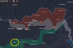 Biên giới vùng Sumy rực màu đỏ