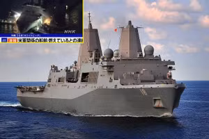 Tàu đổ bộ 24 nghìn tấn của Mỹ cháy ngoài khơi Okinawa