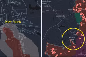 Quân Nga tiến vào trung tâm New York, vây ép mạnh Toretsk