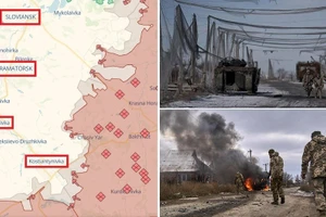 Những hình ảnh về ‘con đường tử thần’ ở Kostiantynivka