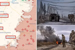 Những hình ảnh về ‘con đường tử thần’ ở Kostiantynivka