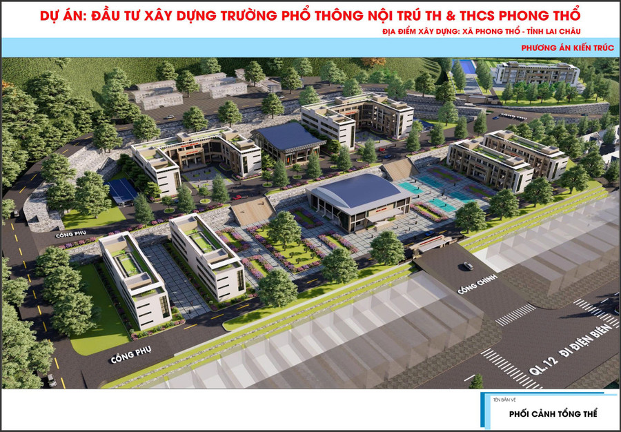 Phối cảnh tổng thể Trường PTNT TH&THCS Phong Thổ sau khi hoàn thành. phong-tho-6.jpg