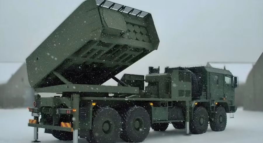 Pháo phản lực phóng loạt Homar-K do Hàn Quốc sản xuất theo hợp đồng với Ba Lan.