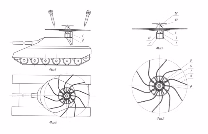 Ý tưởng lắp cánh quạt cho xe tăng Nga để chống lại máy bay không người lái.