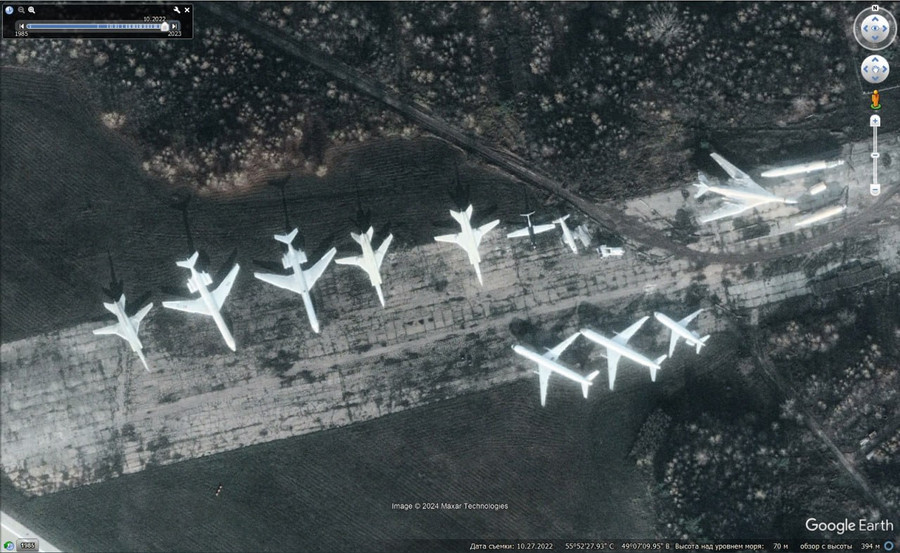 4 chiếc Tu-22M3 chưa hoàn thiện tại Nhà máy Hàng không Kazan, tháng 10 năm 2022.