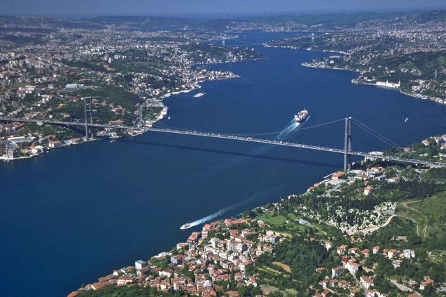 Eo biển Bosphorus của Thổ Nhĩ Kỳ có vị trí đặc biệt trọng yếu.
