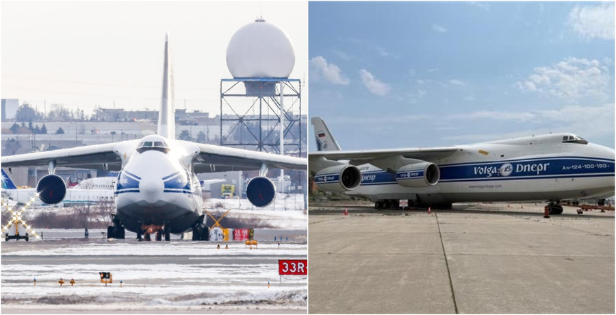 Máy bay vận tải cỡ lớn An-124 Ruslan của Nga bị Đức và Canada bắt giữ sau khi chiến sự bùng nổ vào tháng 2/2022. Máy bay vận tải cỡ lớn An-124 Ruslan của Nga bị Đức và Canada bắt giữ sau khi chiến sự bùng nổ vào tháng 2/2022.
