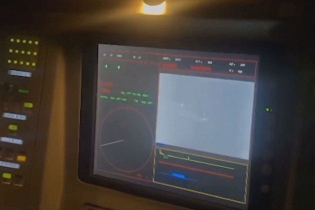 Màn hình của hệ thống phòng không Crotale-NG do các trắc thủ người Ukraine điều khiển.