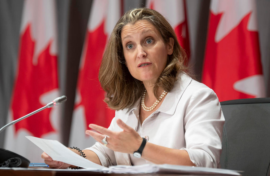 Phó Thủ tướng Canada - bà Chrystia Freeland được xem là ứng viên số 1 thay thế ông Stoltenberg trên cương vị Tổng thư ký NATO Phó Thủ tướng Canada - bà Chrystia Freeland được xem là ứng viên số 1 thay thế ông Stoltenberg trên cương vị Tổng thư ký NATO