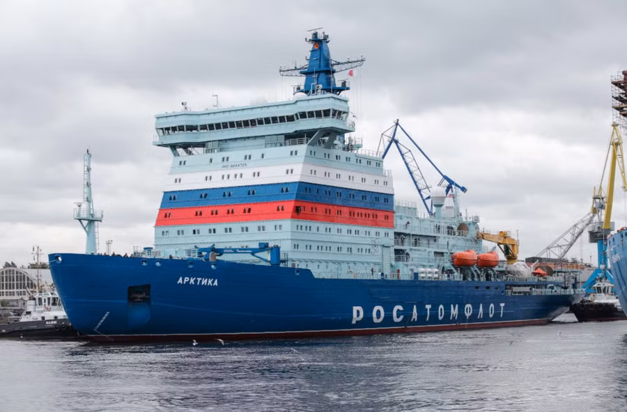 Nga sẽ cần ụ nổi cỡ lớn để chế tạo những con tàu như tàu phá băng Dự án 22220 Arktika.