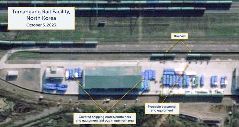 Giao thông đường sắt bí ẩn tăng mạnh ở biên giới Triều Tiên và Nga