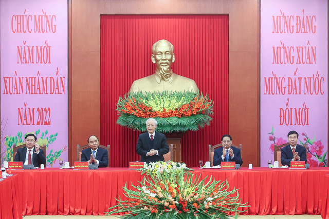 Tổng Bí thư Nguyễn Phú Trọng chúc Tết lãnh đạo, nguyên lãnh đạo Đảng, Nhà nước - Ảnh 1. Tổng Bí thư Nguyễn Phú Trọng chúc Tết lãnh đạo, nguyên lãnh đạo Đảng, Nhà nước - Ảnh 1.