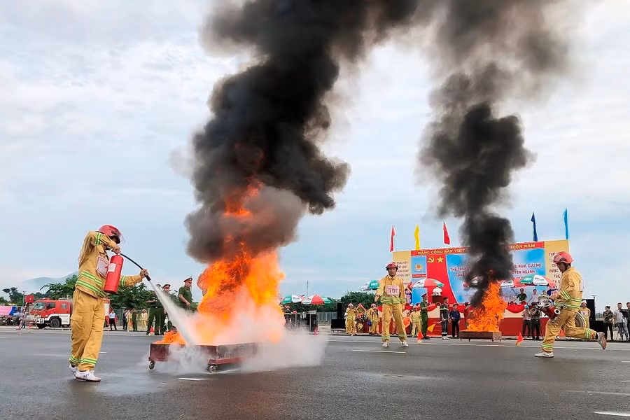 PV GAS luôn cảnh giác, tích cực luyện tập phòng chống thiên tai, cứu nạn cứu hộ