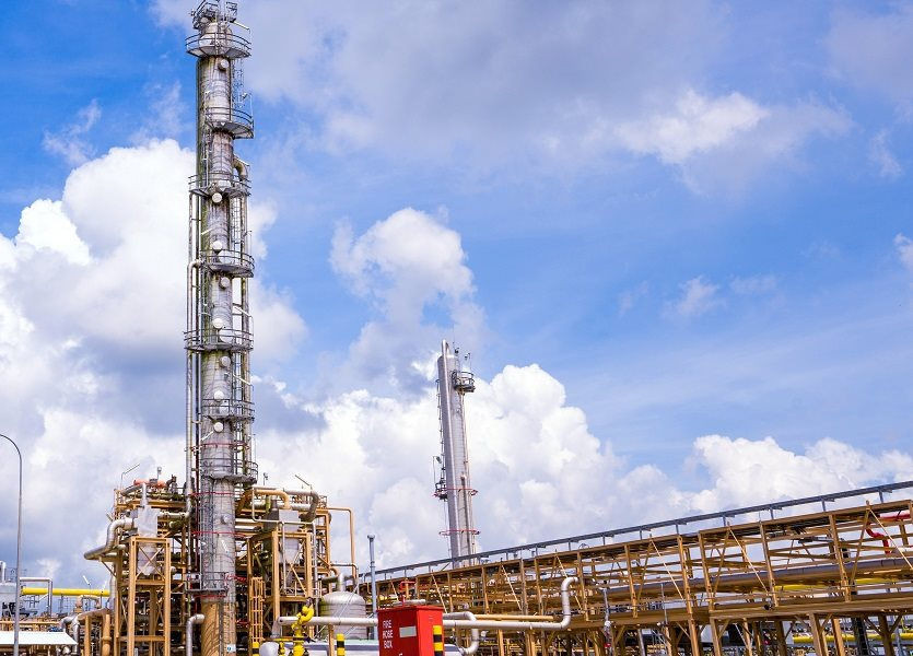 Một góc nhà máy Xử lý Khí Cà Mau.