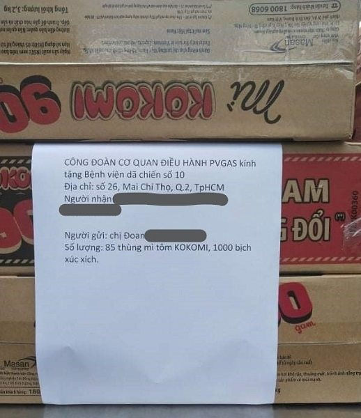 Món quà của Công đoàn CQĐH PV GAS gửi tới BV Dã chiến số 10 Món quà của Công đoàn CQĐH PV GAS gửi tới BV Dã chiến số 10