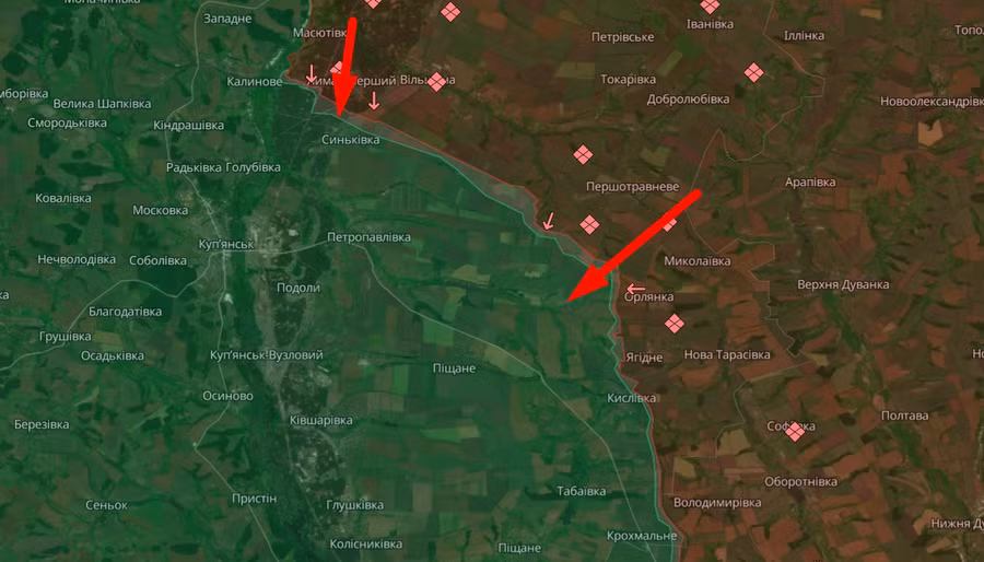 Tình hình theo hướng Kupyansk trên bản đồ chiến sự không chính thức. Tình hình theo hướng Kupyansk trên bản đồ chiến sự không chính thức.