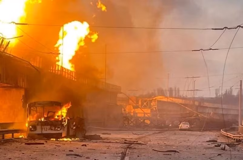 Một cuộc tấn công bằng tên lửa hành trình của Nga.