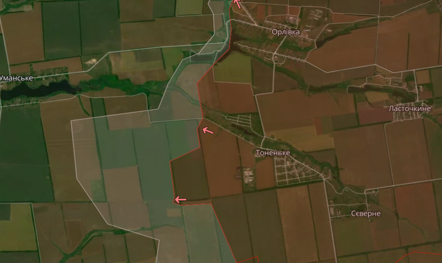 Tình hình tiền tuyến ở khu vực Tonenko tính đến ngày 31 tháng 3 năm 2024.