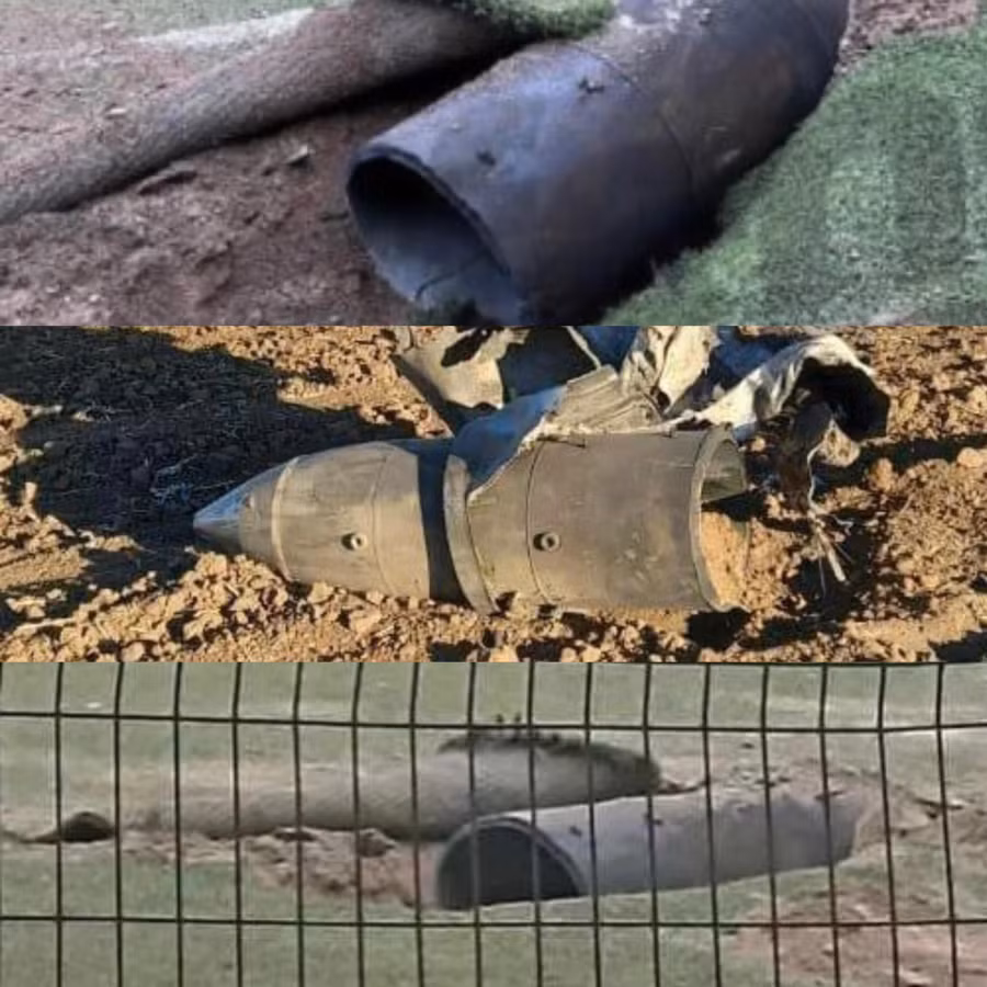 Hình ảnh đầu đạn tên lửa Kinzhal rơi tại khu vực Bắc Kavkaz hồi tháng 9/2022 và phần còn lại của quả đạn Ukraine tuyên bố bắn hạ.