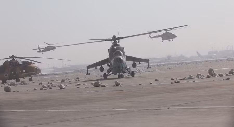 Trực thăng Mi-35, Mi-17 và UH-60 trong tay lực lượng Taliban.